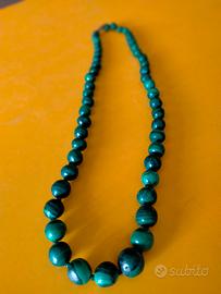 collana malachite vintage 