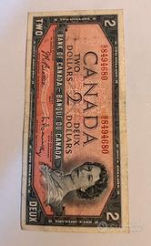 Banconote di 2,01 $ dollaro canadese di 1954