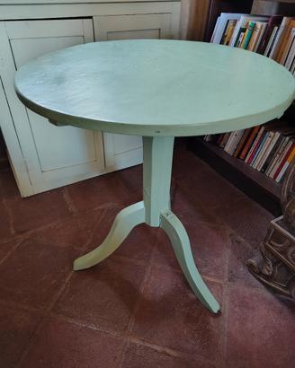 Tavolino rotondo vintage su treppiede 