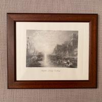 6 Quadri con stampe stile antico su carta pregiata