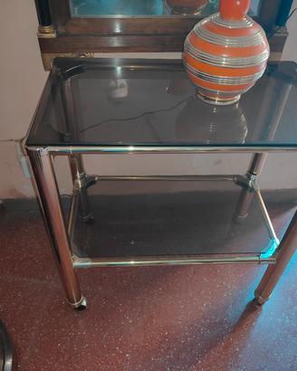carrello designe con vetro