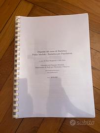 Dispense corso di Statistica primo modulo