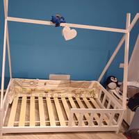 Letto bimbo con materasso e paracolpi