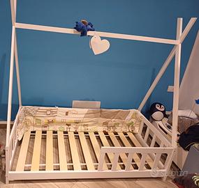 Letto bimbo con materasso e paracolpi