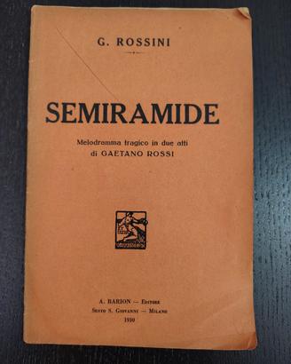 Libretto opera "Semiramide"