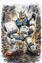 Gundam Dreamcast Sega - Stampa Concept Art