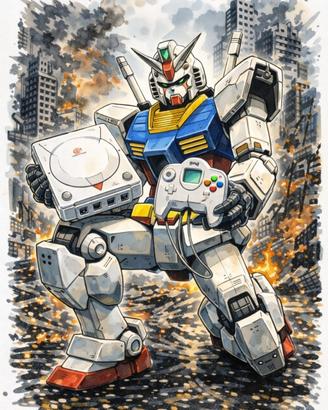 Gundam Dreamcast Sega - Stampa Concept Art