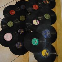 15 dischi da grammofono + vinili 33 e 45 giri