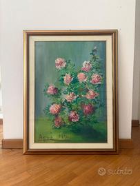 Grande dipinto di rose firmato Arpa