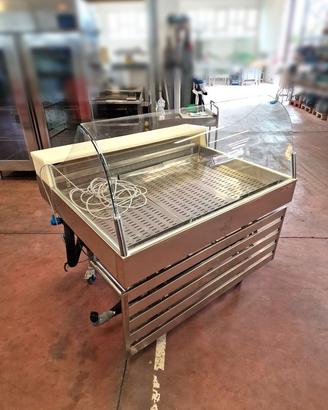 Tavolo refrigerato per esposizione mitili usato