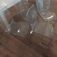 Set sedie 4 pz. Policarbonato Trasparente