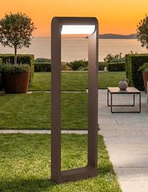 Lampione da giardino corten moderno luce a led