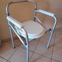 AnteaMED Sedia comoda anziani  per WC o doccia, 