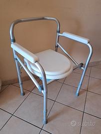 AnteaMED Sedia comoda anziani  per WC o doccia, 