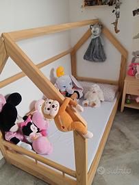 Letto Montessori a casetta con Materasso