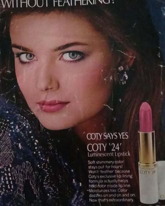 Pubblicità vintage del 1984 Coty rossetto