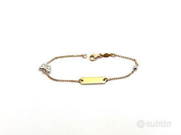 Bracciale bambini oro bianco e giallo