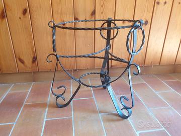 portavasi fioriera rotonda in ferro battuto 