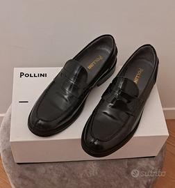 Mocassini da uomo in pelle nera