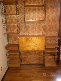Sistema scrivania - libreria svedese anni 70