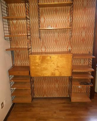 Sistema scrivania - libreria svedese anni 70