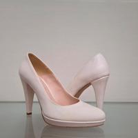 Scarpe tacco alto décolleté bianco perla con plate