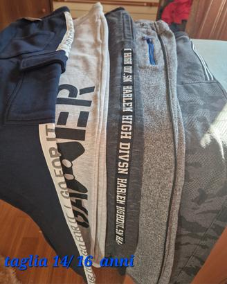 pantaloni tuta felpati 14/16 anni