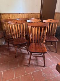 7 Sedie rustiche in larice