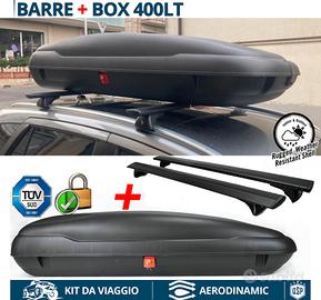 Baule Box Tetto 400Lt con BARRE per Opel Crossland