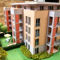 Modello condomino moderno , plastici treni H0