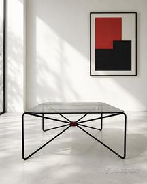 Tavolino design vetro fumé anni ’70