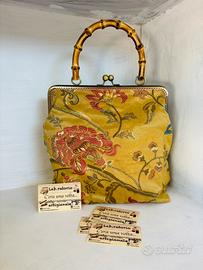 Borsa clic clac damascata