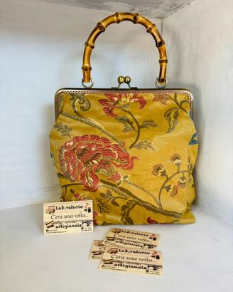 Borsa clic clac damascata