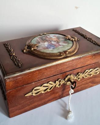 Ferdinando Pogliani (1832-1899) cofanetto in legno