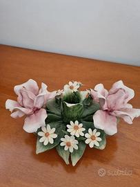 portacandele in ceramica