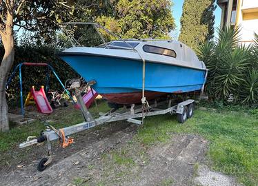 Barca 6x2 con carrello senza motore