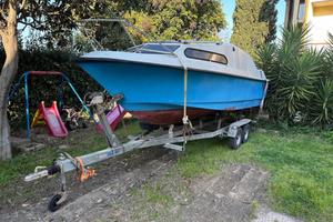 Barca 6x2 con carrello senza motore