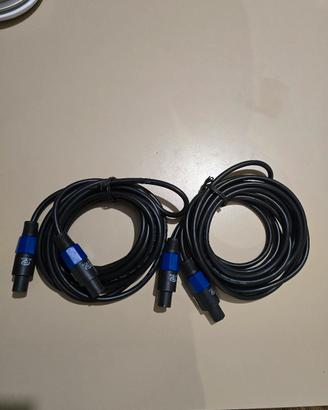 2 cavi speakon 5 metri 2,5 mm