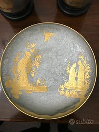 Piatto Morbelli in oro 24 Kt serie Giada