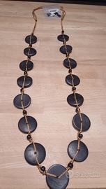 COLLANA ETNICA IN LEGNO NUOVA