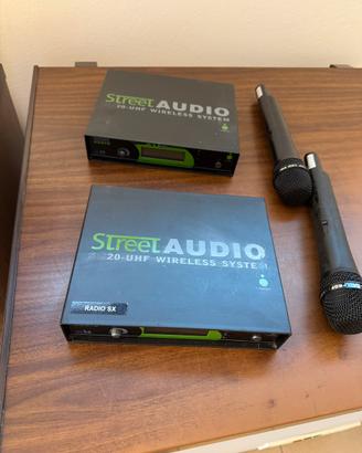 Microfoni wireless street audio + cavi