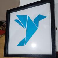 quadro origami uccelli
