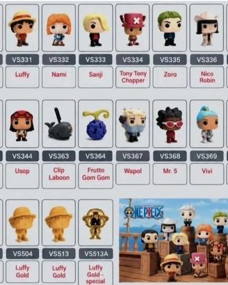 PERSONAGGI KINDER JOY ONE PIECE FUNKO POP