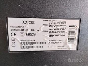 TV XD 40" NON FUNZIONANTE