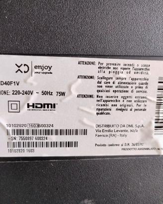 TV XD 40" NON FUNZIONANTE