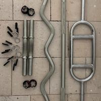 panca+manubri componibili+bilanciere+dischi