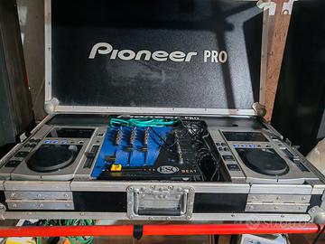 Pioneer CDJ-100 (x2) + Mixer 3 Canali + FlightCase