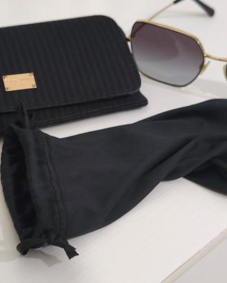 Occhiali da sole Dolce & Gabbana oro rettangolari