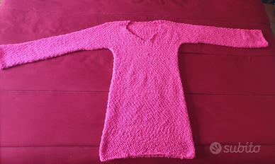 Maglia per leggins all'uncinetto tg 42 rosa