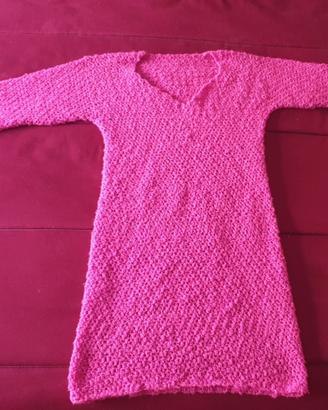 Maglia per leggins all'uncinetto tg 42 rosa